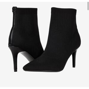 Calvin Klein Gabby Sock Knit Heel Pointy Toe Boots‎ Booties Size 10 Black